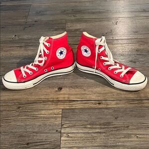 Converse Classic Red High-Tops with White Accents
